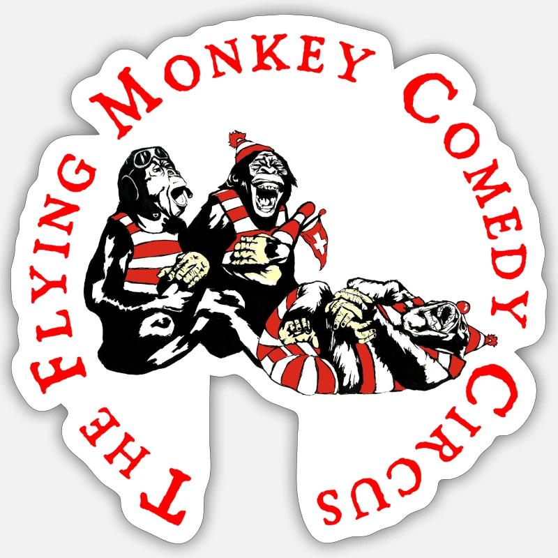 Flying Monkey Comedy Circus Sticker size S (10 x 10 cm)