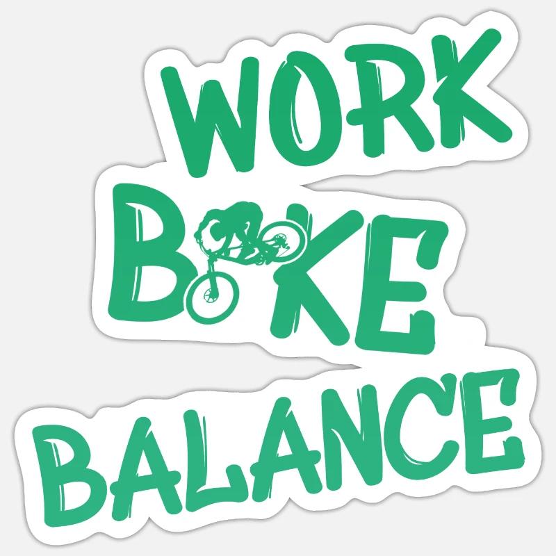 Biken - Sticker Größe S (10 x 10 cm) - Mattweiß