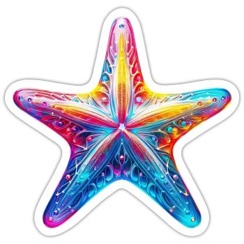Seestern - Sticker Größe S (10 x 10 cm) - Mattweiß - Vorne