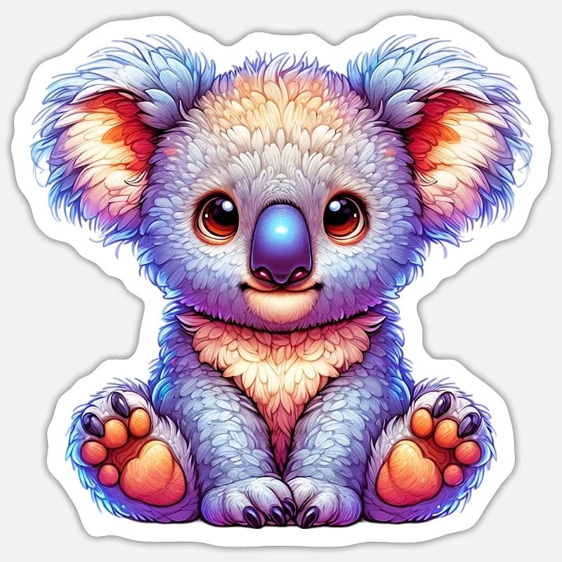Koala - Sticker taille S (10 x 10 cm) - blanc mat