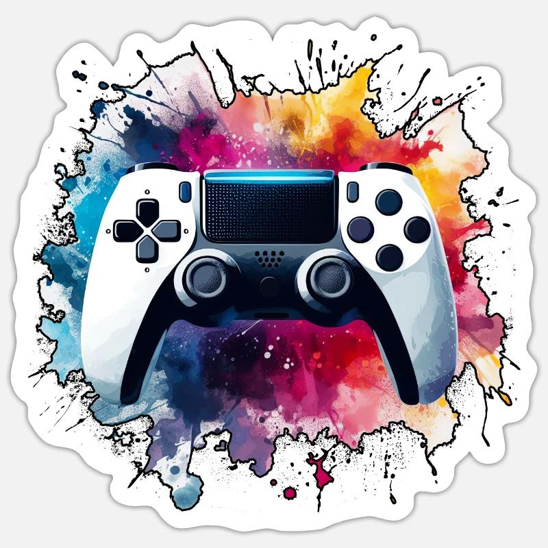 Controller art attack - Mix 01 Sticker size S (10 x 10 cm)