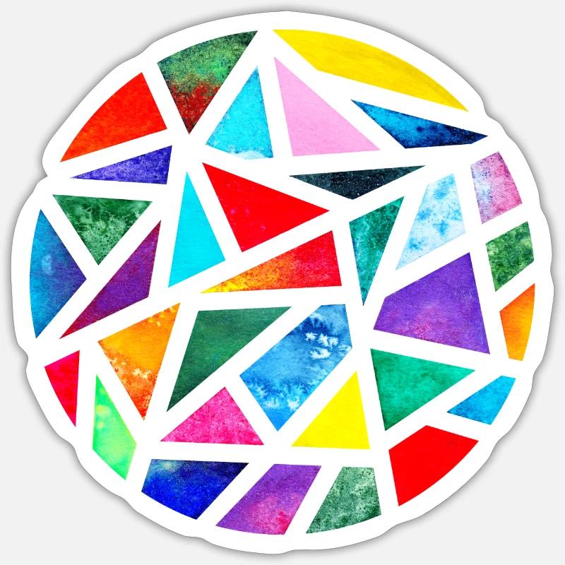 Kaléidoscope - Sticker taille S (10 x 10 cm) - blanc mat