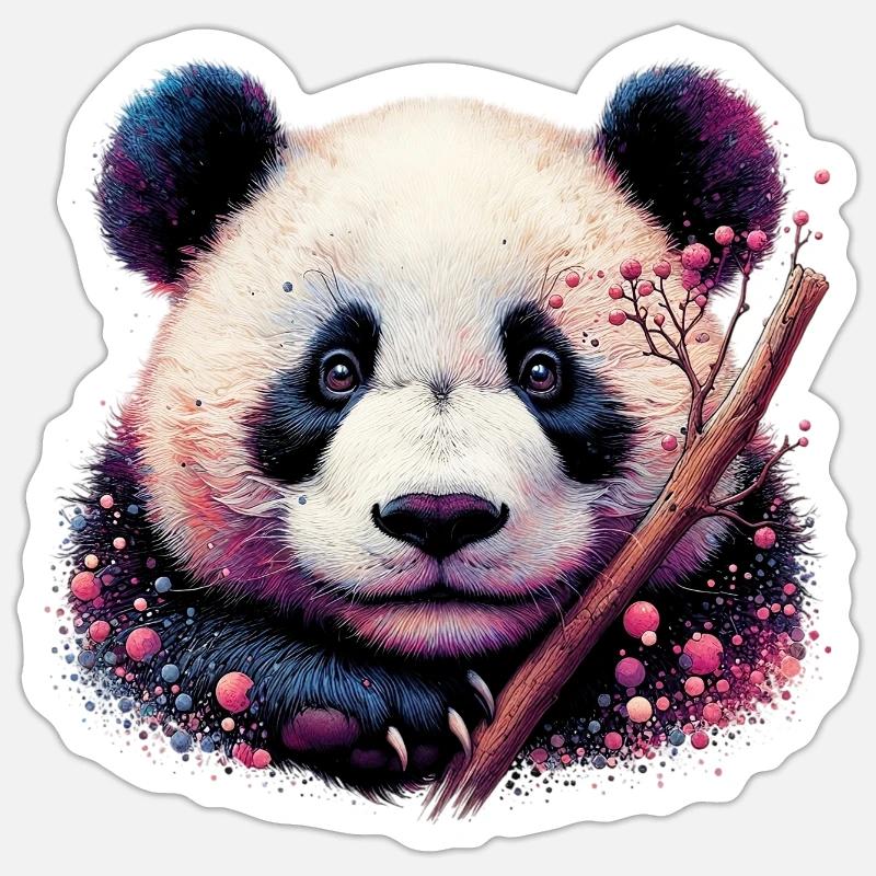Panda - Sticker size S (10 x 10 cm) - white matte