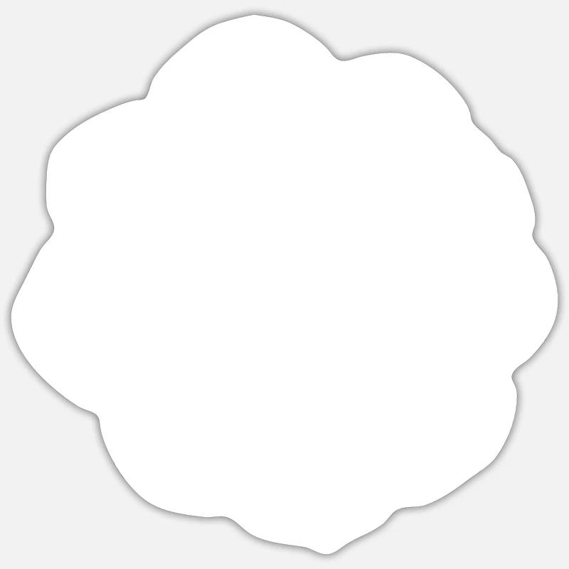 Fleur, Blanc, Fleur Blanche - Sticker taille S (10 x 10 cm) - blanc mat