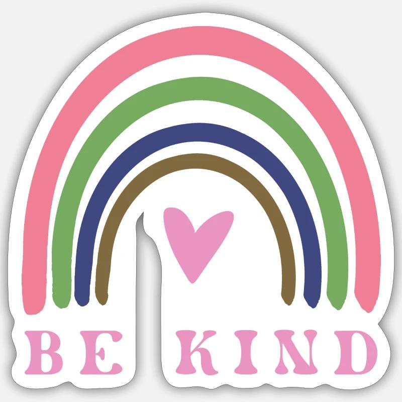 Be Kind - Sticker Größe S (10 x 10 cm) - Mattweiß