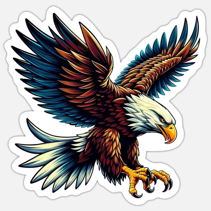 Eagle - Sticker size S (10 x 10 cm) - white matte