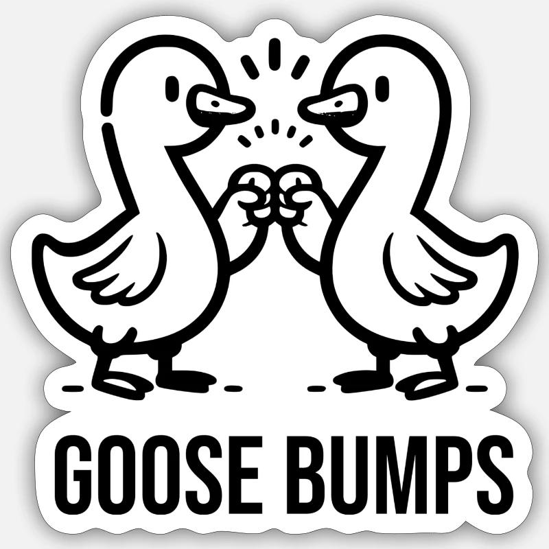 goose bumps - Sticker size S (10 x 10 cm) - white matte