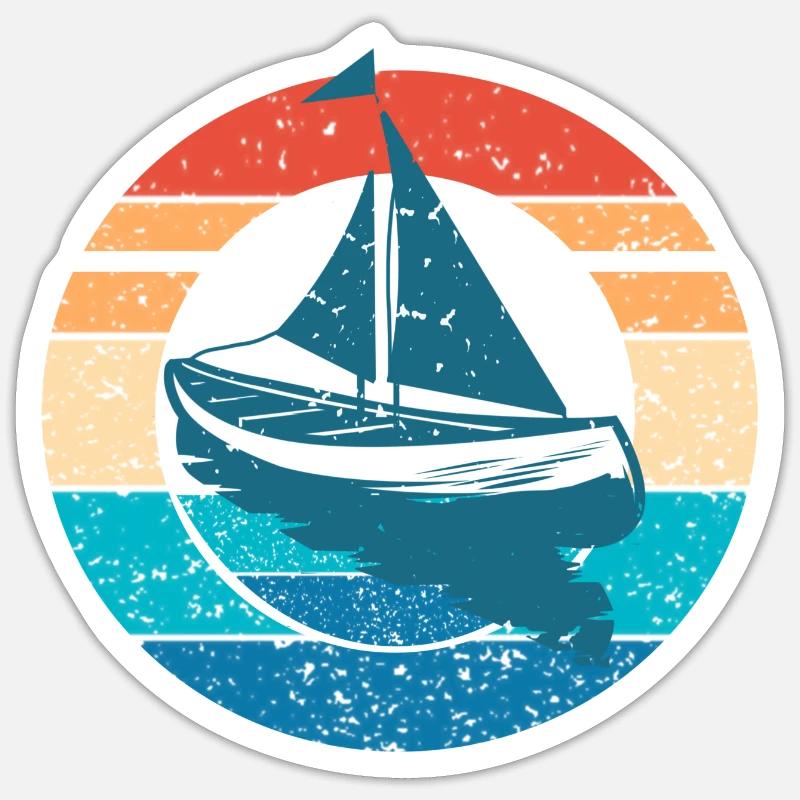Wasserfahrt - Sticker Größe S (10 x 10 cm) - Mattweiß
