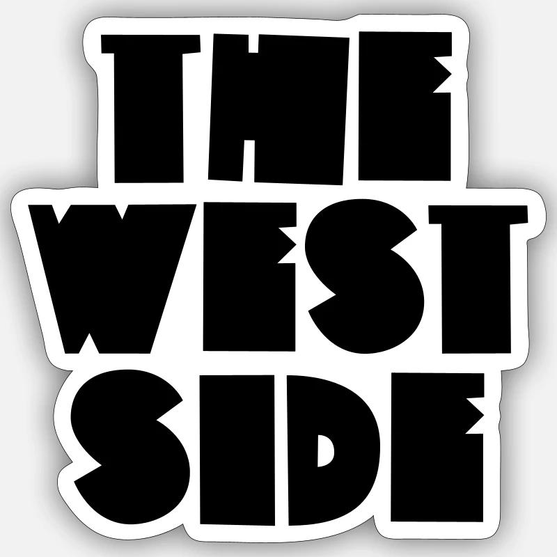 Le côté ouest - Sticker taille S (10 x 10 cm) - blanc mat