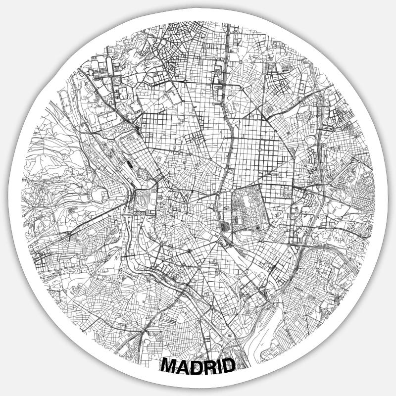 Madrid - Sticker size S (10 x 10 cm) - white matte