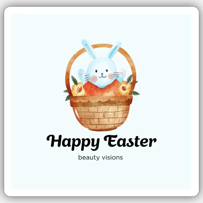 Happy Easter Sticker Größe S (10 x 10 cm)