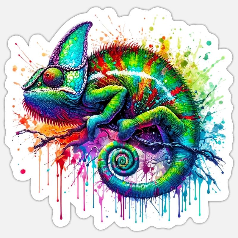Caméléon Sticker taille S (10 x 10 cm)