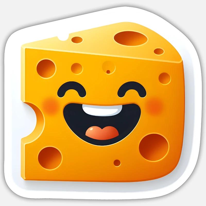Formage souriant Sticker taille S (10 x 10 cm)