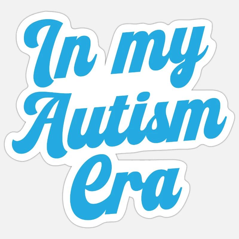 À l’ère de l’autisme - Sticker taille S (10 x 10 cm) - blanc mat