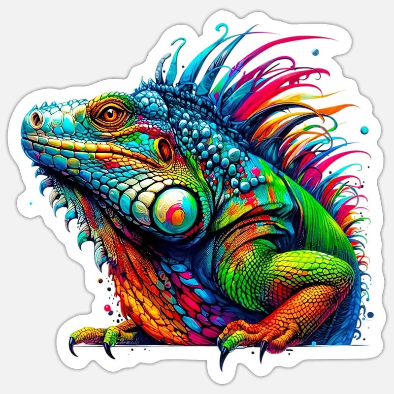Iguana Sticker size S (10 x 10 cm)