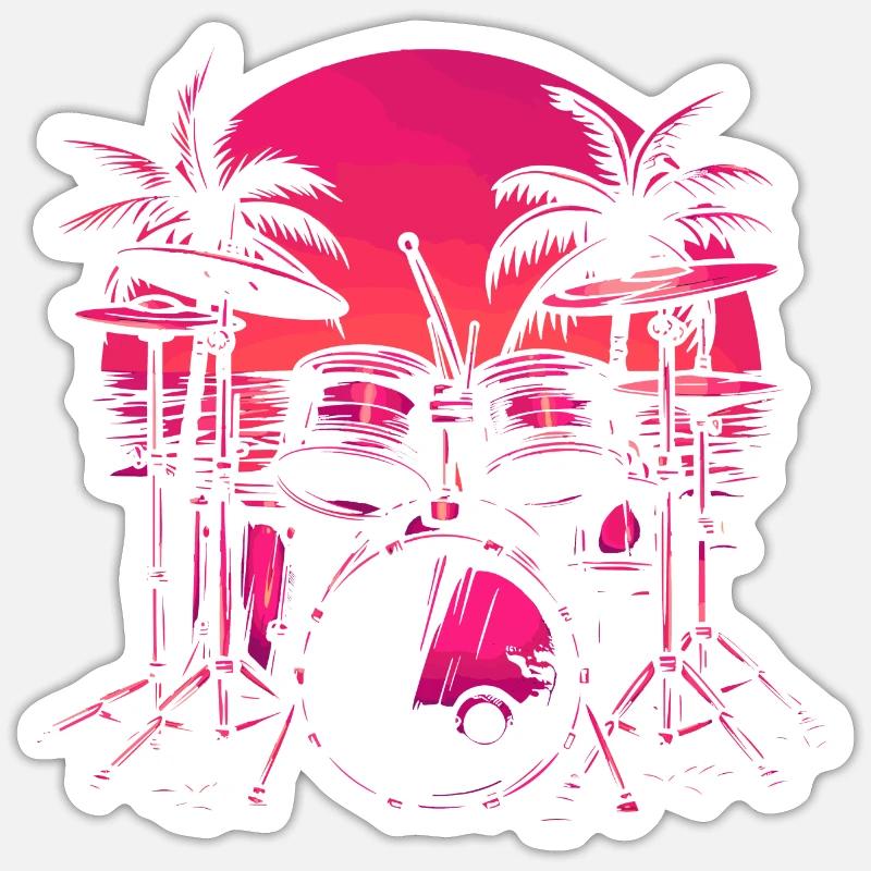 Trapset Retro Style - Sticker Größe S (10 x 10 cm) - Mattweiß
