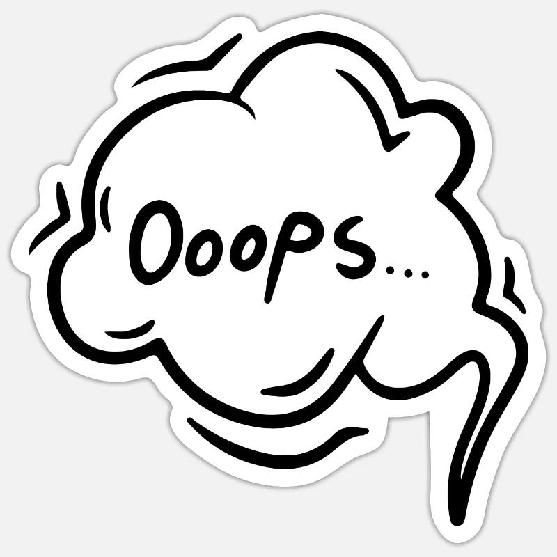 Sprechblase Comic Oops Sticker Größe S (10 x 10 cm)