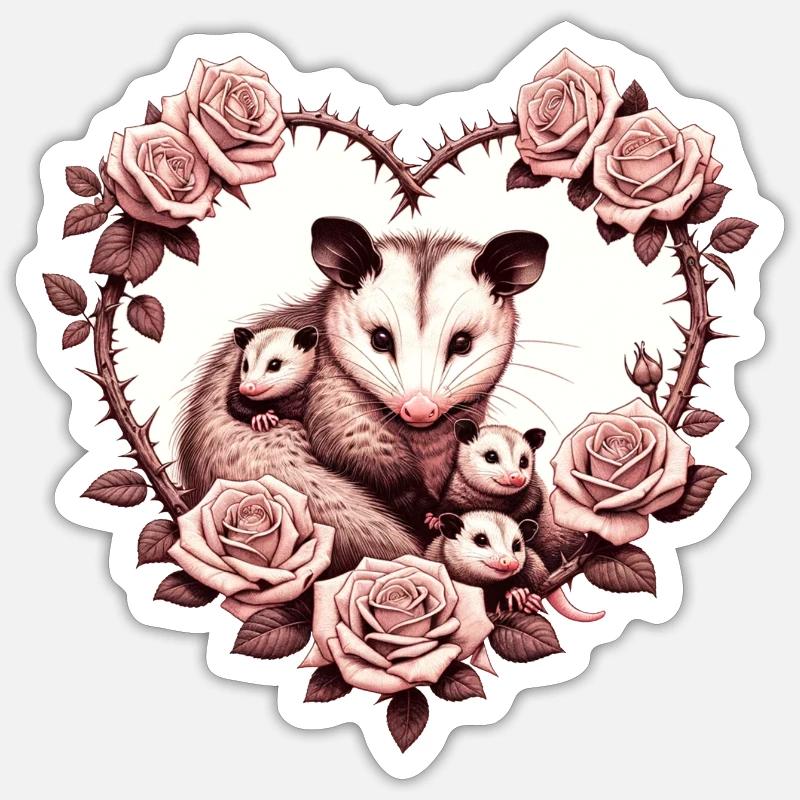 Possum mama Sticker size S (10 x 10 cm)