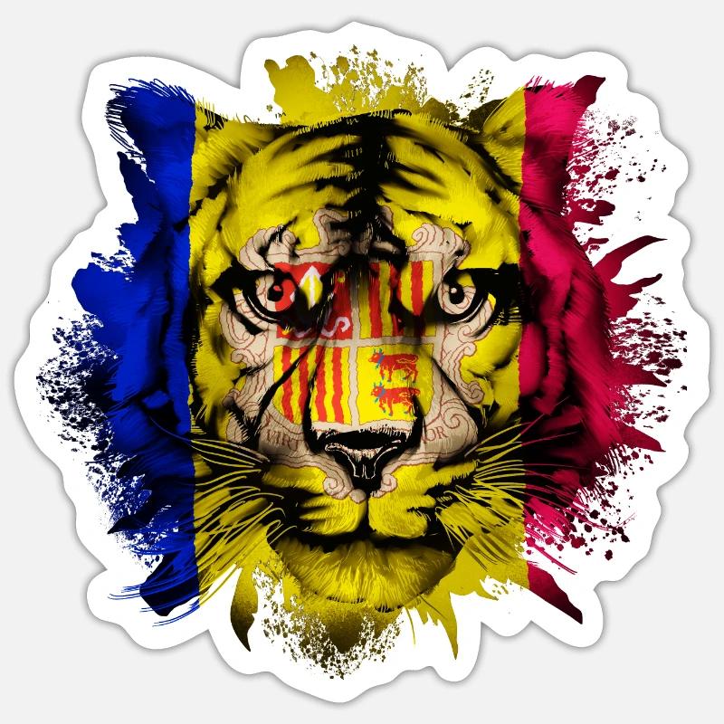 Andorra - Sticker Größe S (10 x 10 cm) - Mattweiß