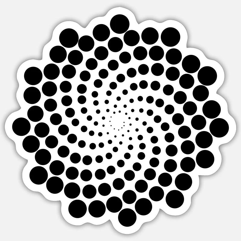 Spirale de point de tourbillon Sticker taille S (10 x 10 cm)