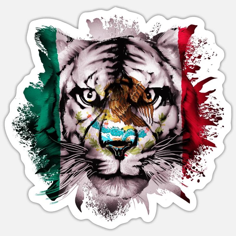 Mexiko - Sticker Größe S (10 x 10 cm) - Mattweiß
