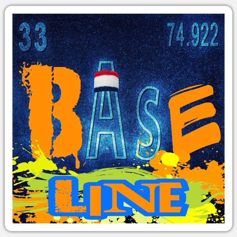 BASELINE CHEMISTRY - Sticker taille S (10 x 10 cm) - blanc mat
