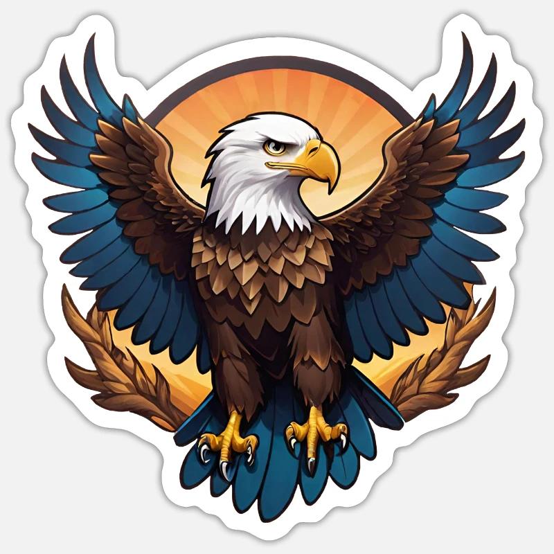 Eagle - Sticker size S (10 x 10 cm) - white matte
