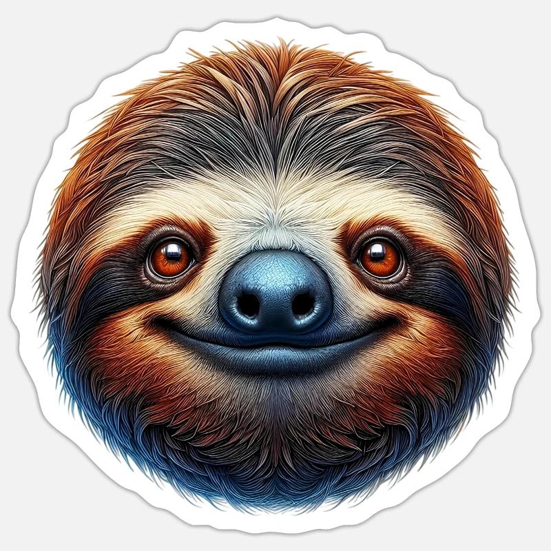 Paresse - Sticker taille S (10 x 10 cm) - blanc mat