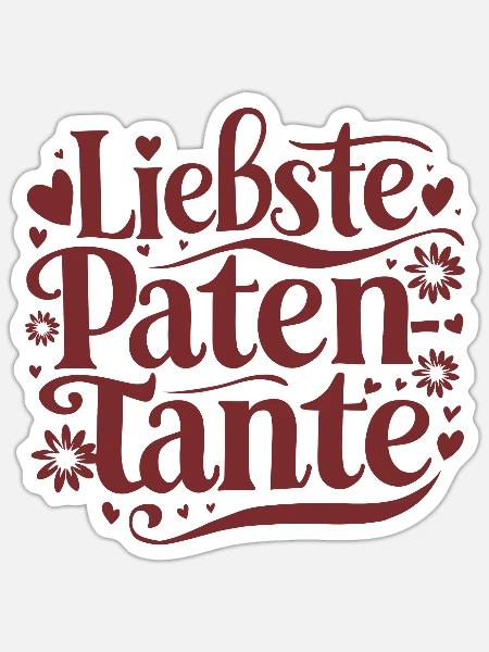 Patentante - Sticker Größe S (10 x 10 cm) - Mattweiß