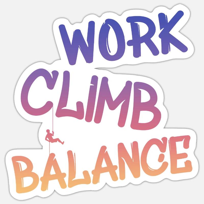 Klettern - Sticker Größe S (10 x 10 cm) - Mattweiß