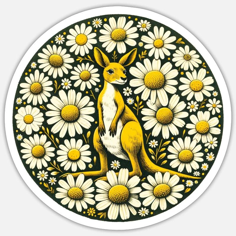 Australian Kangaroo - Sticker size S (10 x 10 cm) - white matte