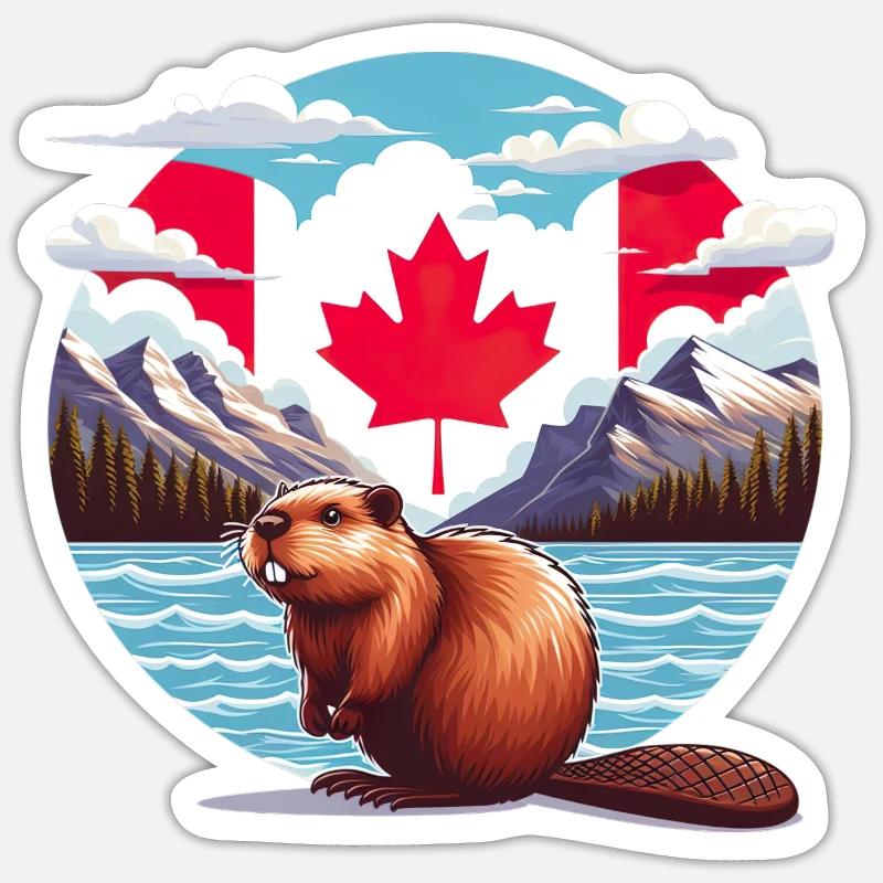 Canada Bieber 6 - Sticker size S (10 x 10 cm) - white matte