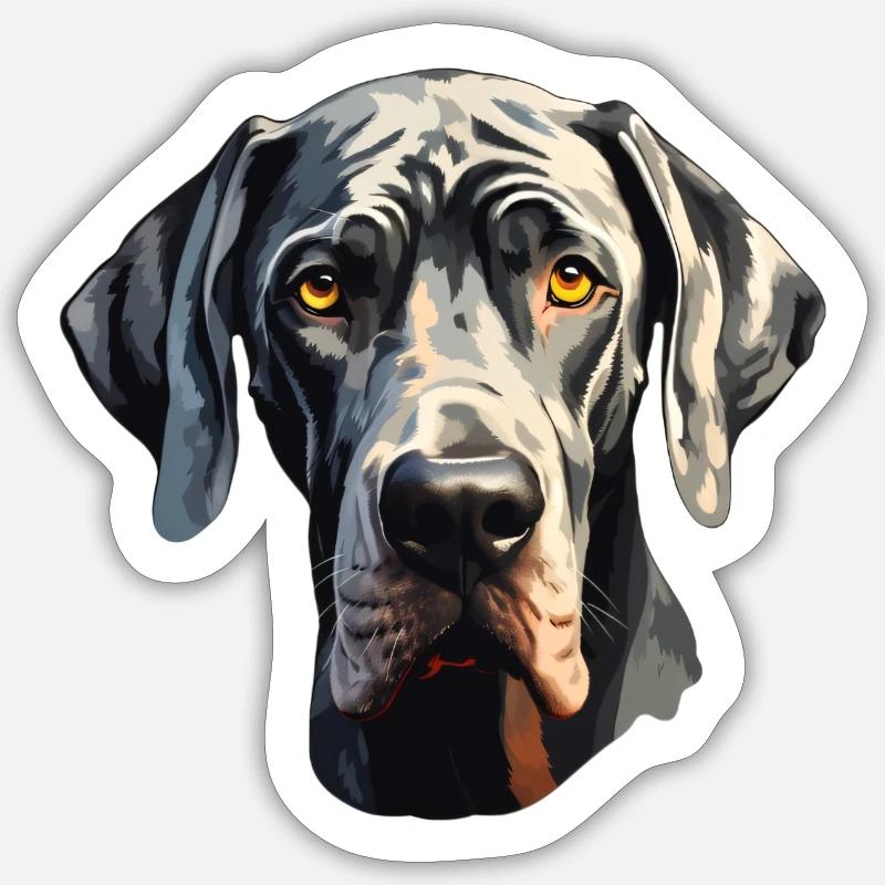 Great Dane - Sticker size S (10 x 10 cm) - white matte