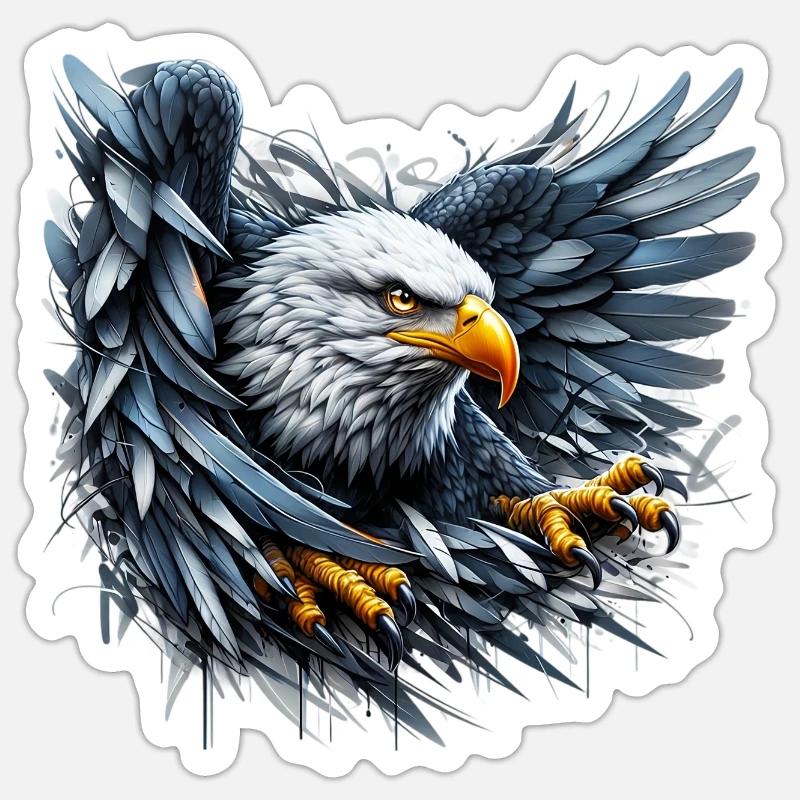 Aigle - Sticker taille S (10 x 10 cm) - blanc mat