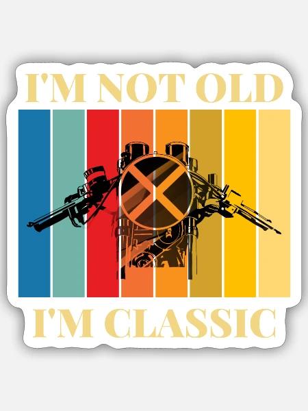 Oldie but goldie - Sticker Größe S (10 x 10 cm) - Mattweiß