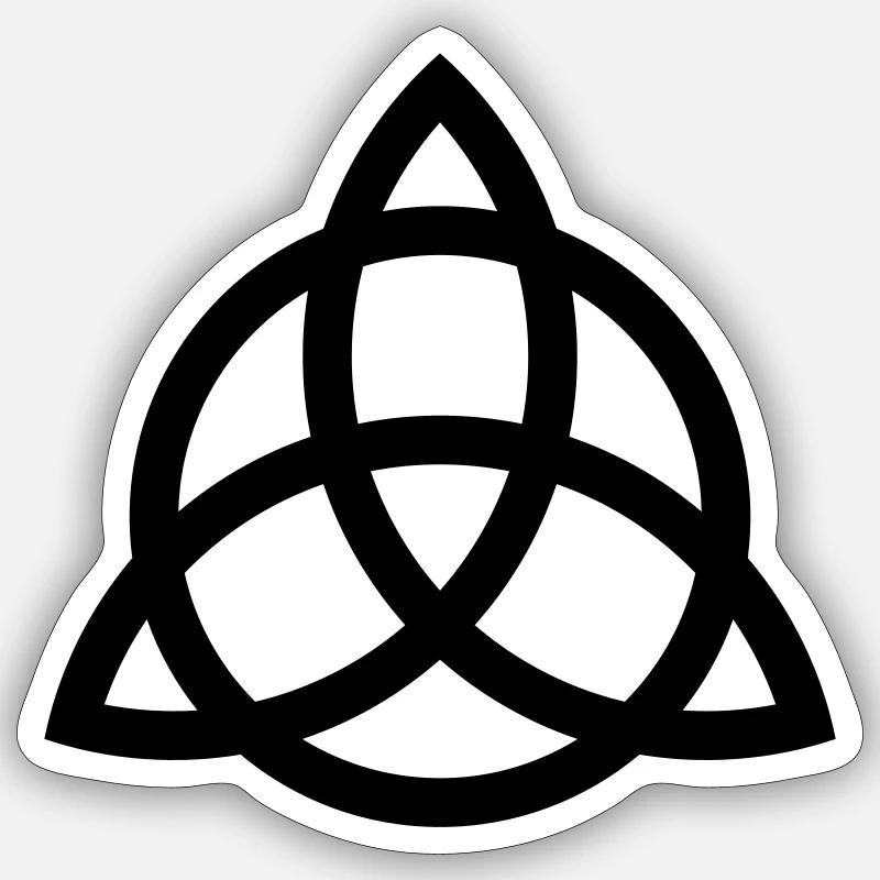 Esquema de TRIQUETRA - Pegatina tamaño S (10 x 10 cm) - blanco mate