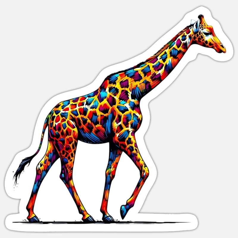 Giraffe - Sticker size S (10 x 10 cm) - white matte