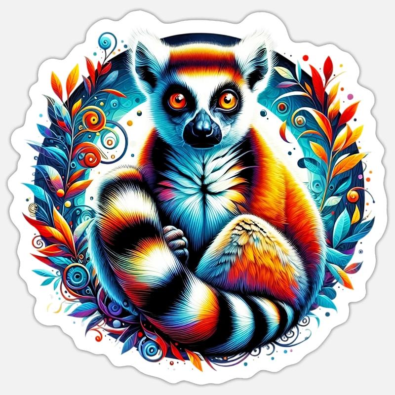 Lemur Sticker size S (10 x 10 cm)