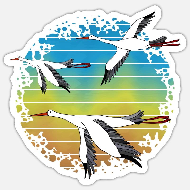 Storks Sticker size S (10 x 10 cm)