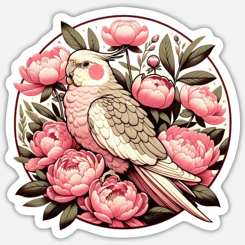 Calopsitte Sticker taille S (10 x 10 cm)