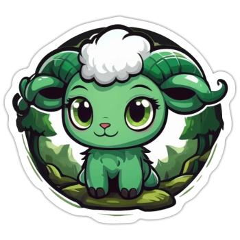 Widder - Sticker Größe S (10 x 10 cm) - Mattweiß - Vorne