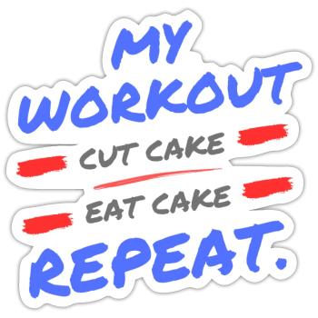 Eat Red Apple Pie - Sticker size S (10 x 10 cm) - white matte - Front