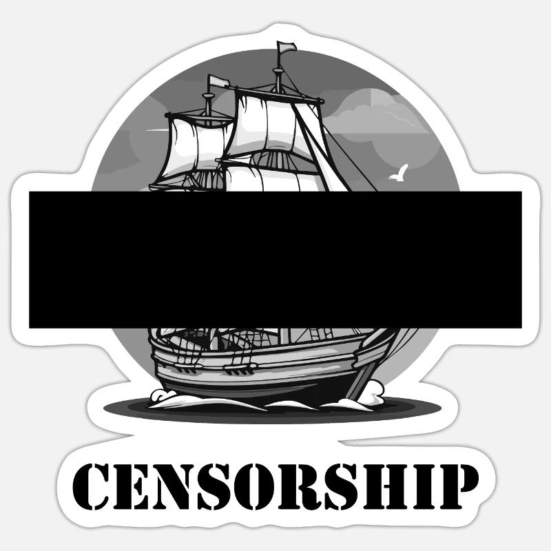 Censure - Sticker taille S (10 x 10 cm) - blanc mat