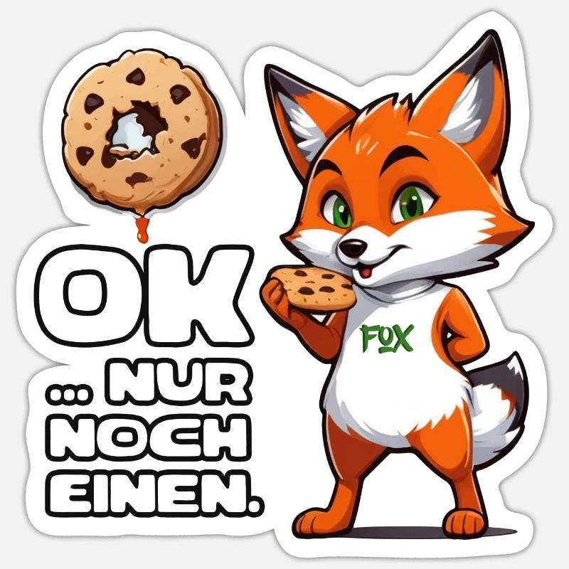 Foxy Cookie Fun Sticker Größe S (10 x 10 cm)