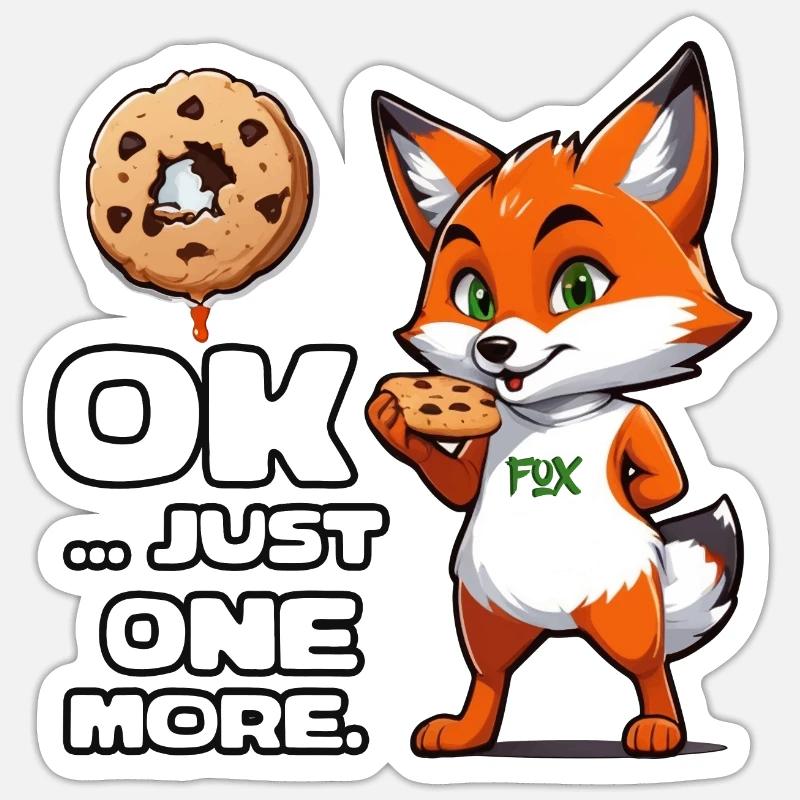 Foxy Cookie Quote - Sticker size S (10 x 10 cm) - white matte