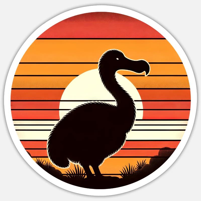 Dodo - Sticker Größe S (10 x 10 cm) - Mattweiß