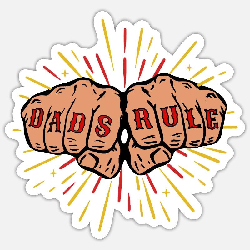 Dads Rule Sticker Größe S (10 x 10 cm)