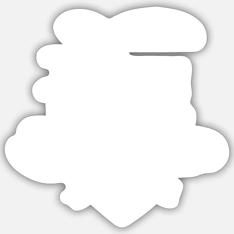 Ich liebe dich - Sticker Größe S (10 x 10 cm) - Mattweiß