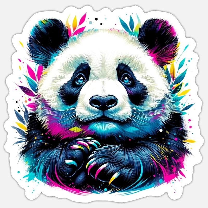 Panda - Sticker size S (10 x 10 cm) - white matte