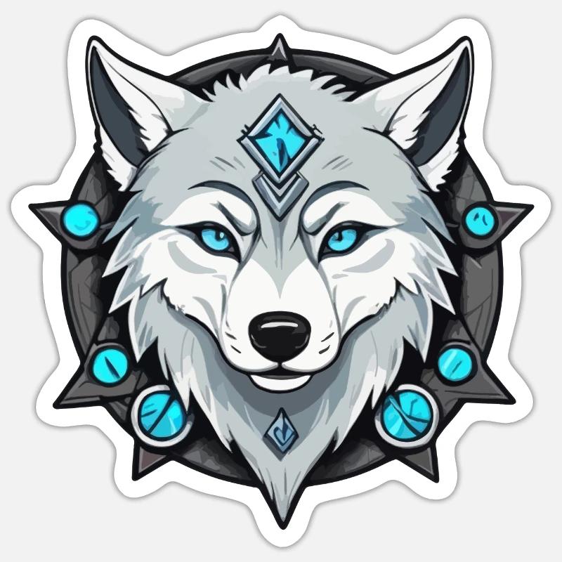 Eiswolf - Sticker size S (10 x 10 cm) - white matte